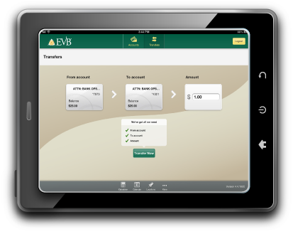 EVB Mobile Banking Deposits